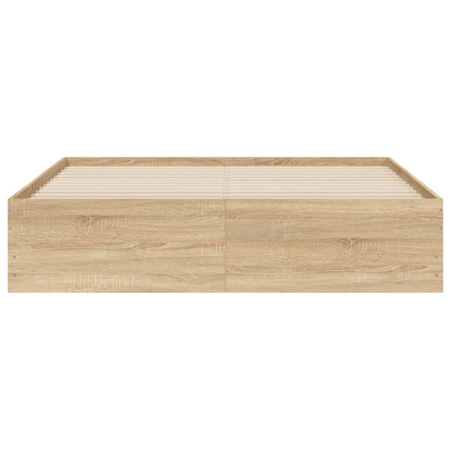 Bedframe met lades bewerkt hout sonoma eikenkleurig 140x190 cm