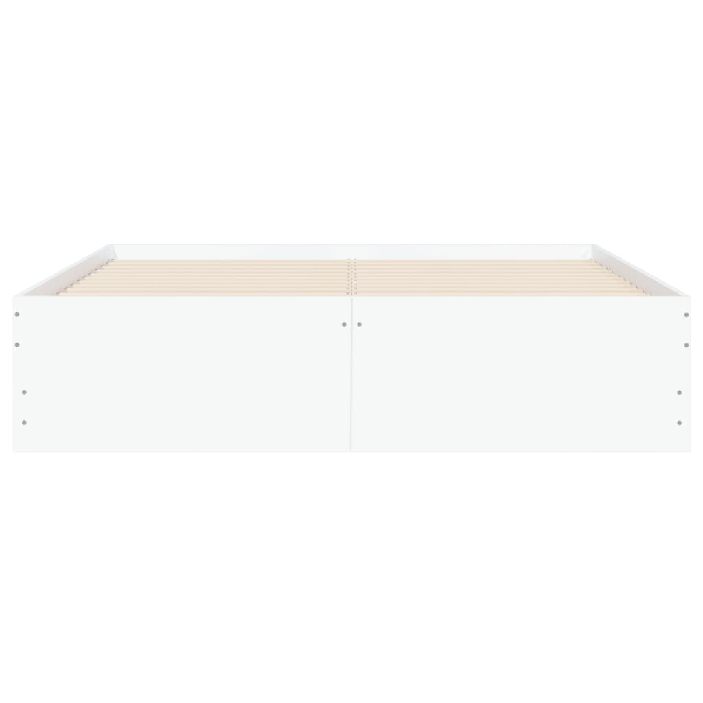Bedframe met lades bewerkt hout wit 120x190 cm