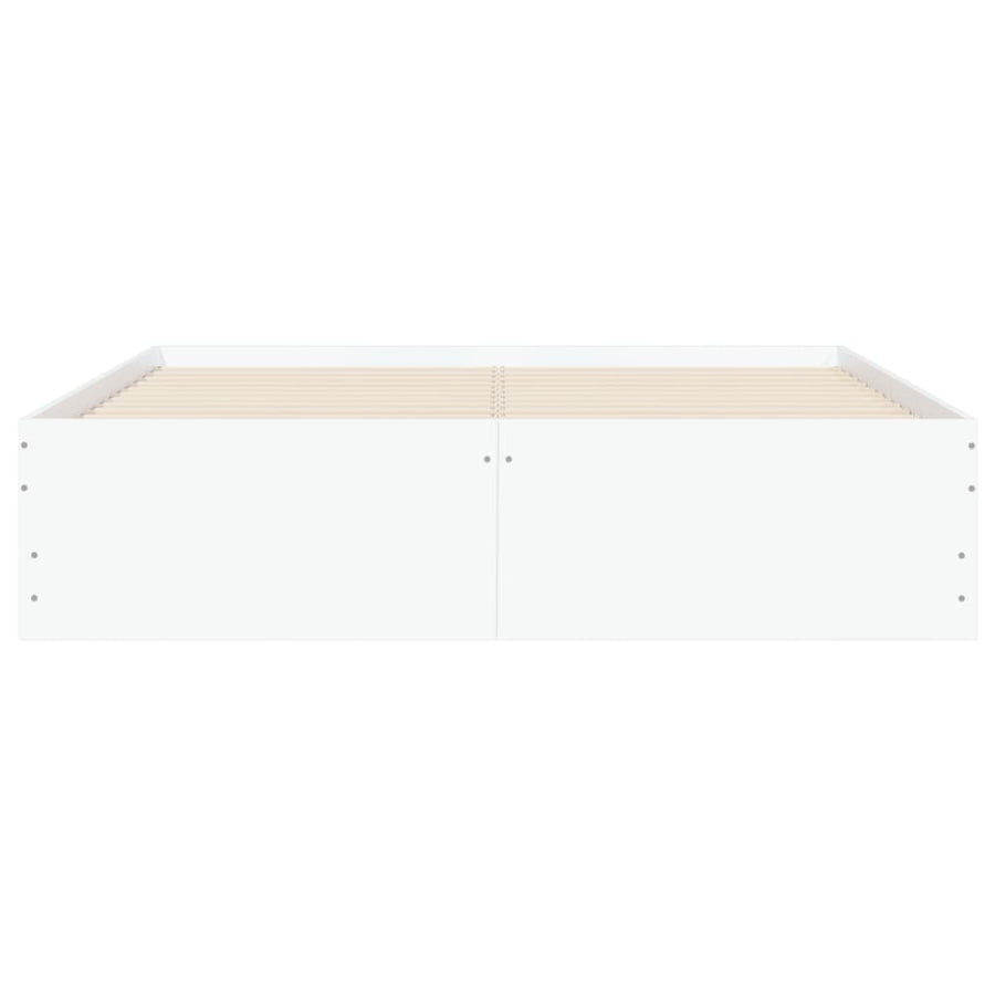 Bedframe met lades bewerkt hout wit 120x190 cm