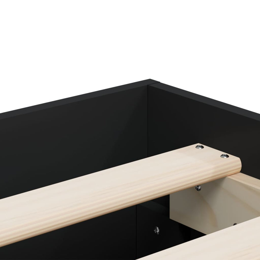 Bedframe met lades bewerkt hout bruin eikenkleurig 120x190 cm