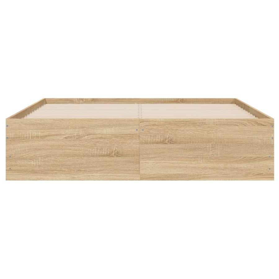 Bedframe met lades bewerkt hout sonoma eikenkleurig 120x190 cm