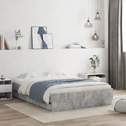 Bedframe met lades 120x190 cm betongrijs bewerkt hout