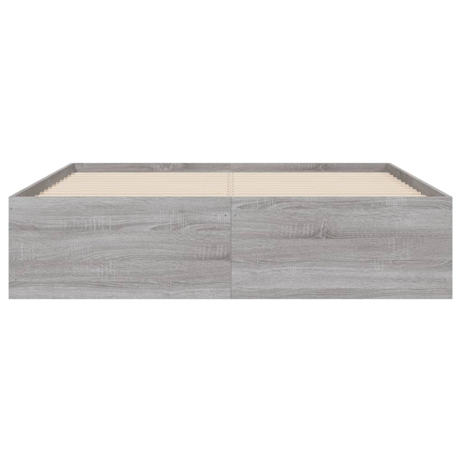 Bedframe met lades bewerkt hout grijs sonoma eiken 120x190 cm