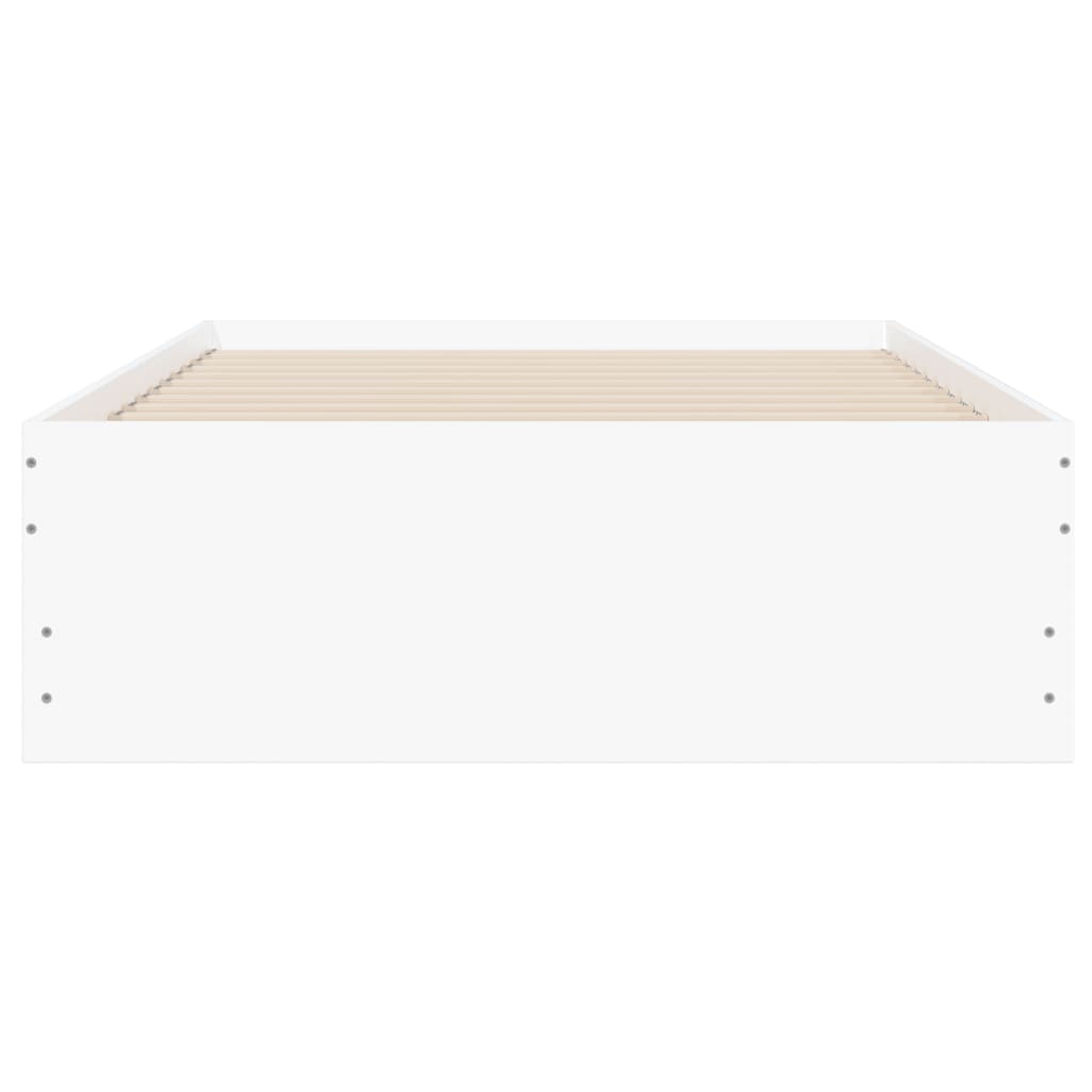 Bedframe met lades bewerkt hout wit 90x190 cm