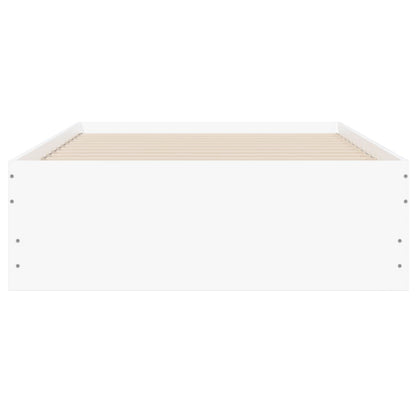 Bedframe met lades bewerkt hout wit 90x190 cm