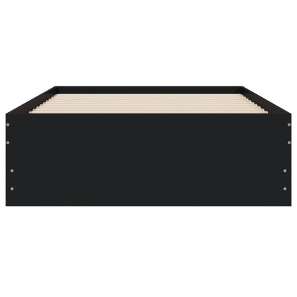 Bedframe met lades bewerkt hout zwart 90x190 cm