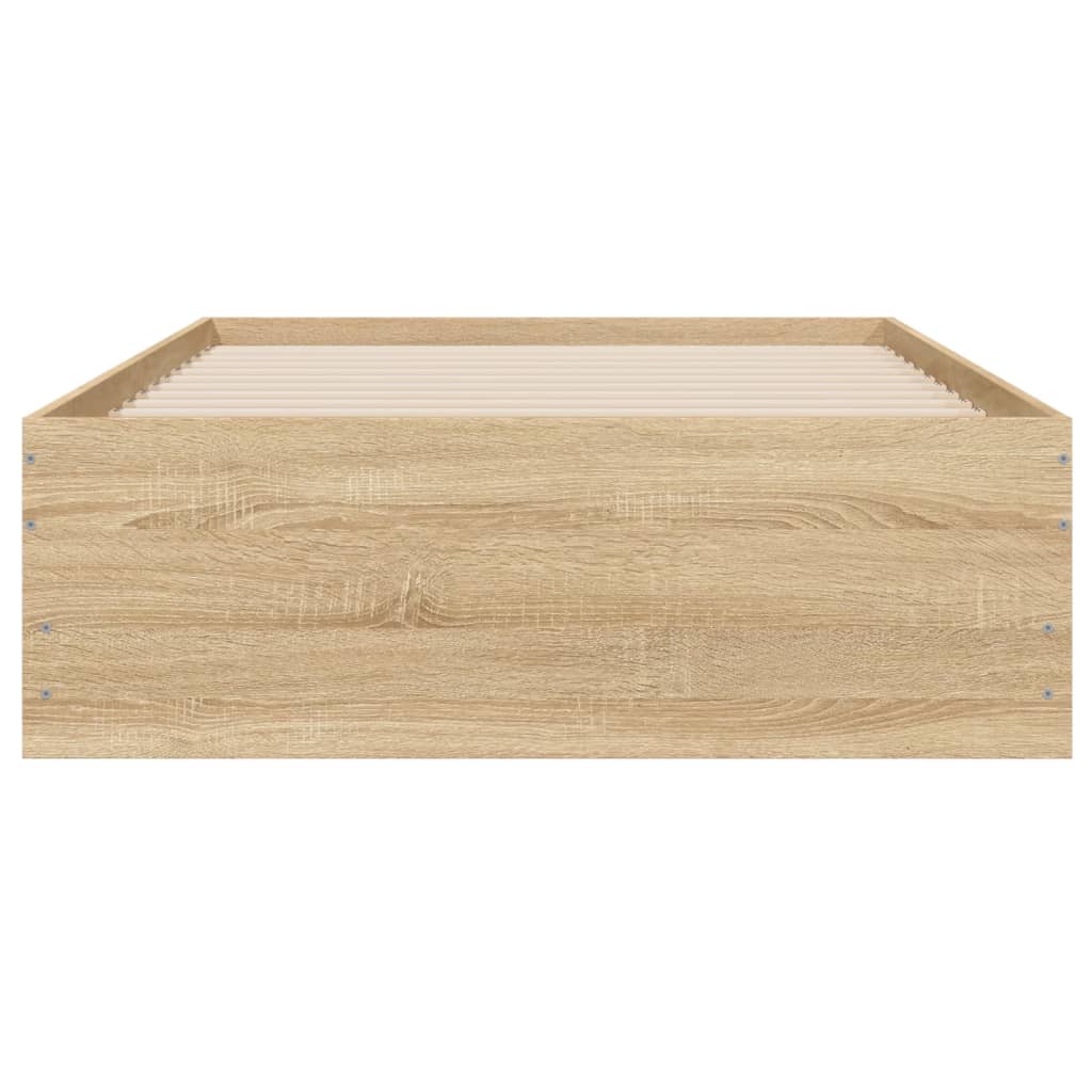 Bedframe met lades bewerkt hout sonoma eikenkleurig 90x190 cm