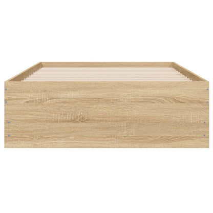 Bedframe met lades bewerkt hout sonoma eikenkleurig 90x190 cm