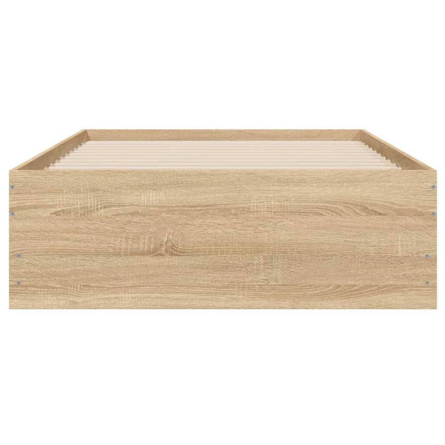 Bedframe met lades bewerkt hout sonoma eikenkleurig 90x190 cm