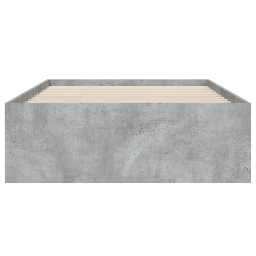 Bedframe met lades bewerkt hout betongrijs 90x190 cm