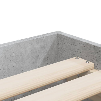 Bedframe met lades bewerkt hout betongrijs 90x190 cm