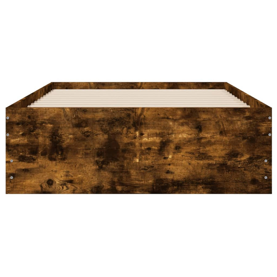Bedframe met lades bewerkt hout gerookt eikenkleurig 90x190 cm