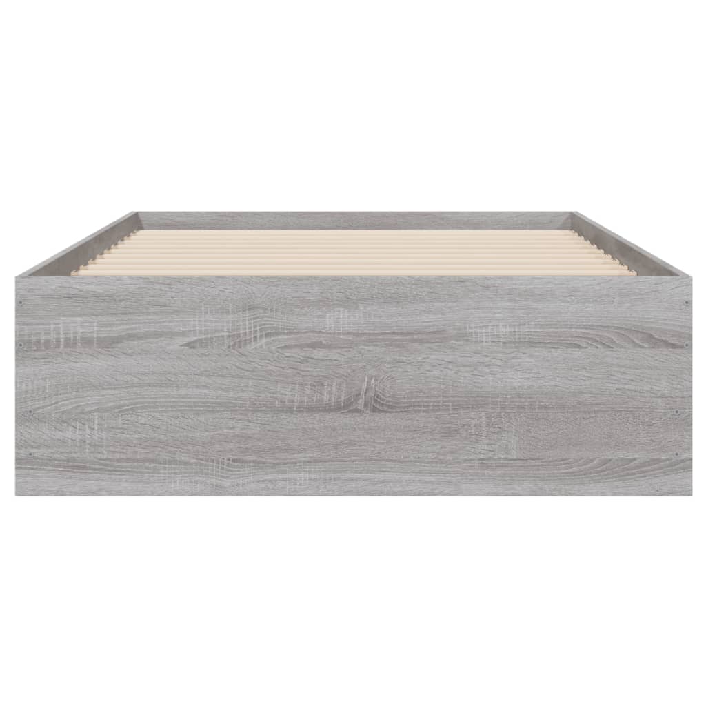 Bedframe met lades bewerkt hout grijs sonoma eiken 90x190 cm