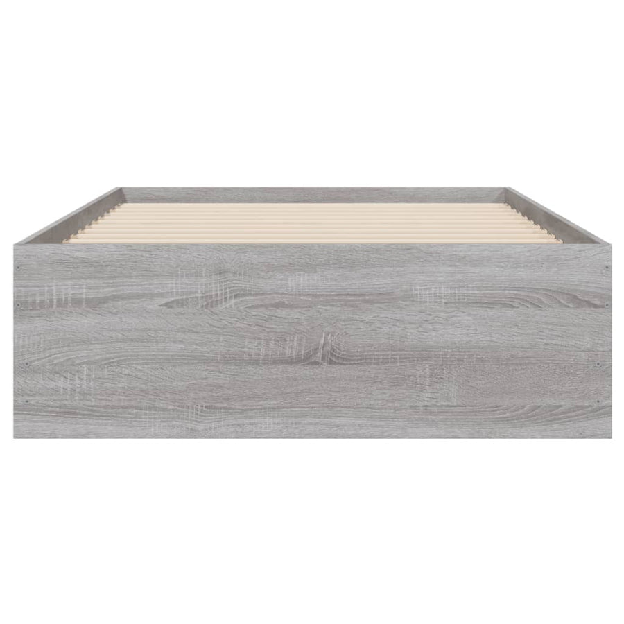 Bedframe met lades bewerkt hout grijs sonoma eiken 90x190 cm