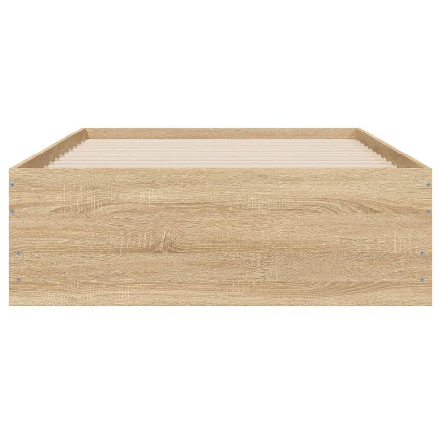 Bedframe met lades bewerkt hout sonoma eikenkleurig 75x190 cm