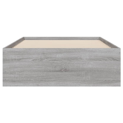 Bedframe met lades bewerkt hout grijs sonoma eiken 75x190 cm