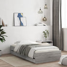 Bed frame with drawers engineered wood gray Sonoma oak 75x190 cm