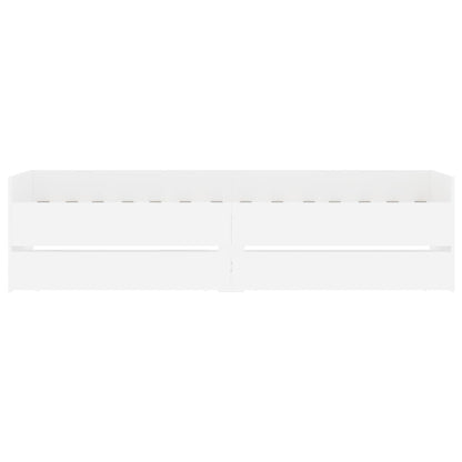 Bedframe met lades wit 100x200 cm 100 x 200 cm Wit