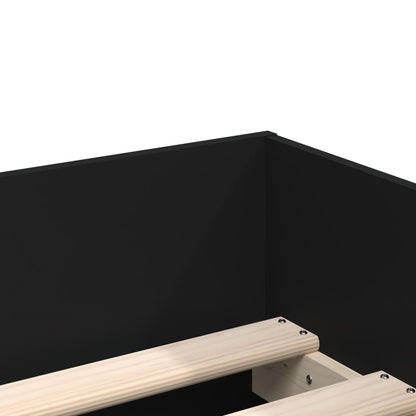 Bedframe met lades zwart 100x200 cm 100 x 200 cm Zwart