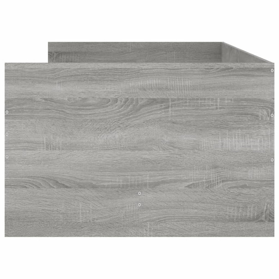 Bedframe met lades grijs sonoma eikenkleurig 100x200 cm 100 x 200 cm Grijs sonoma