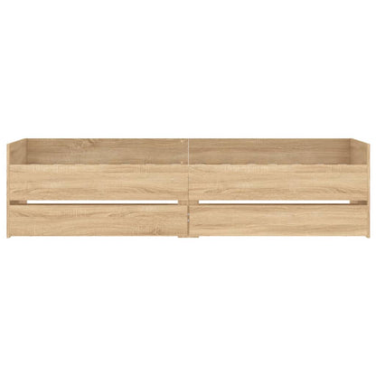 Bedframe met lades sonoma eikenkleurig 90x200 cm 90 x 200 cm Sonoma eiken