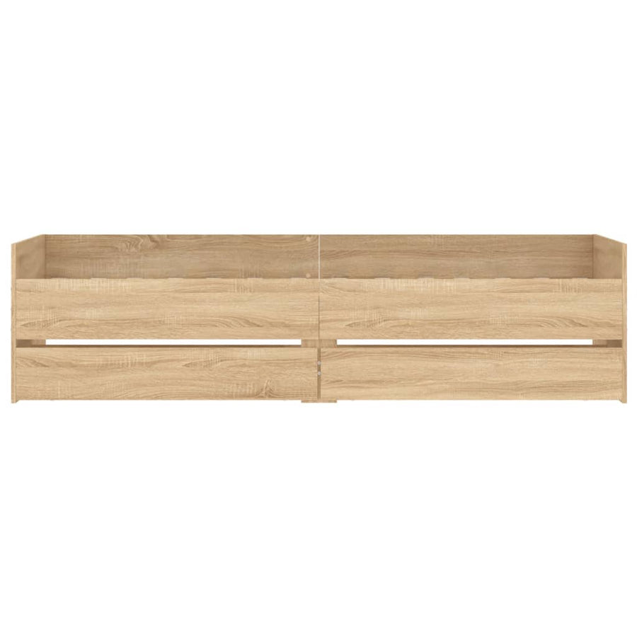 Bedframe met lades sonoma eikenkleurig 90x200 cm 90 x 200 cm Sonoma eiken