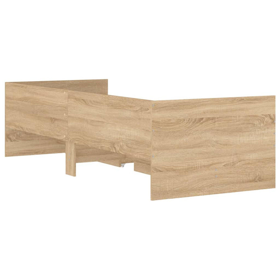 Bedframe met lades sonoma eikenkleurig 90x200 cm 90 x 200 cm Sonoma eiken