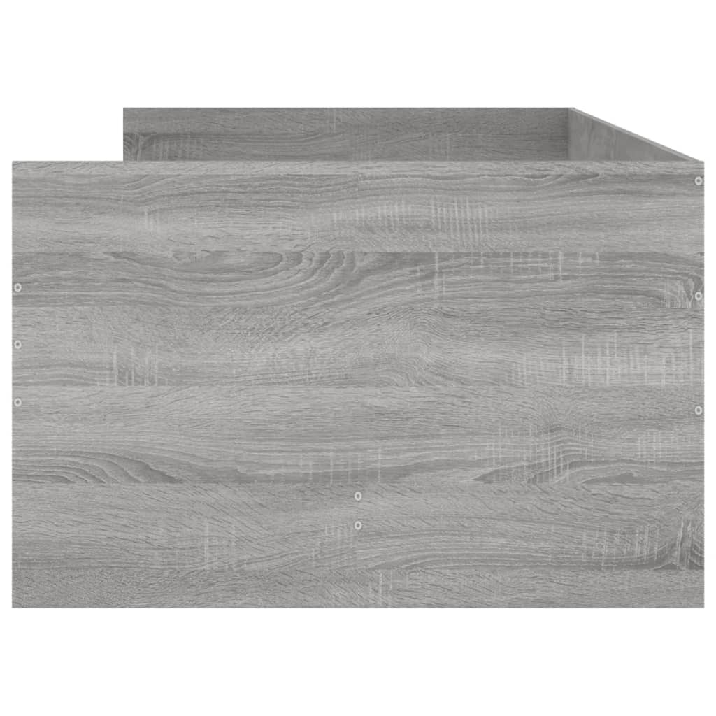 Bedframe met lades grijs sonoma eikenkleurig 90x200 cm 90 x 200 cm Grijs sonoma