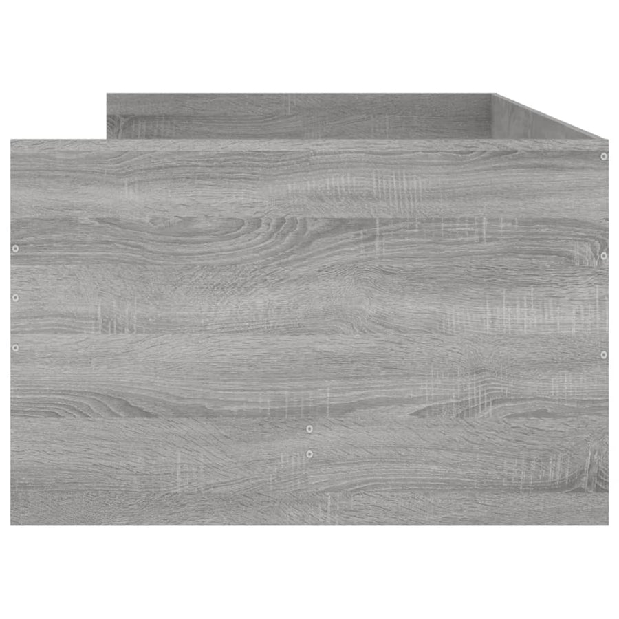 Bedframe met lades grijs sonoma eikenkleurig 90x200 cm 90 x 200 cm Grijs sonoma