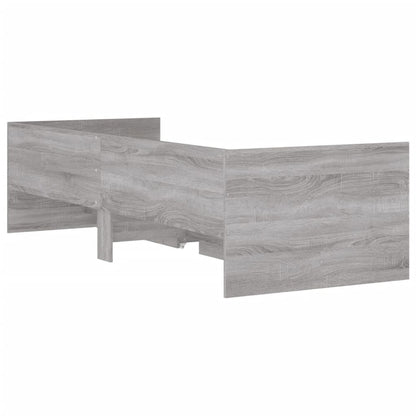 Bedframe met lades grijs sonoma eikenkleurig 90x200 cm 90 x 200 cm Grijs sonoma