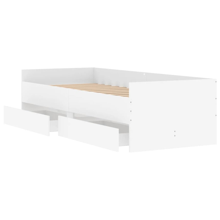 Bedframe Met Lades Wit 90 x 190 cm