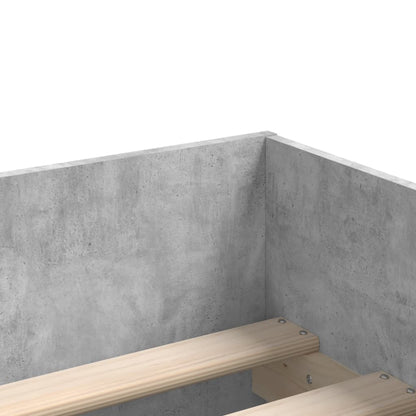 Bedframe Met Lades Betongrijs 90 x 190 cm