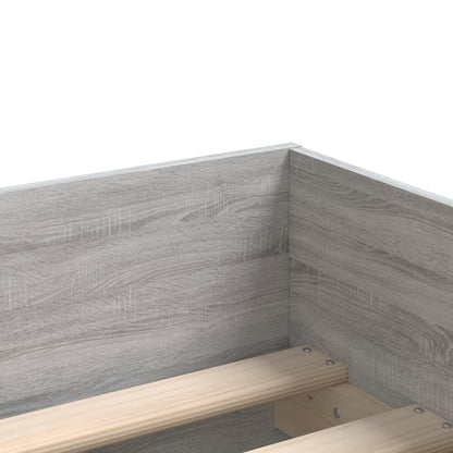 Bedframe Met Lades Eikenkleurig Grijs sonoma 90 x 190 cm