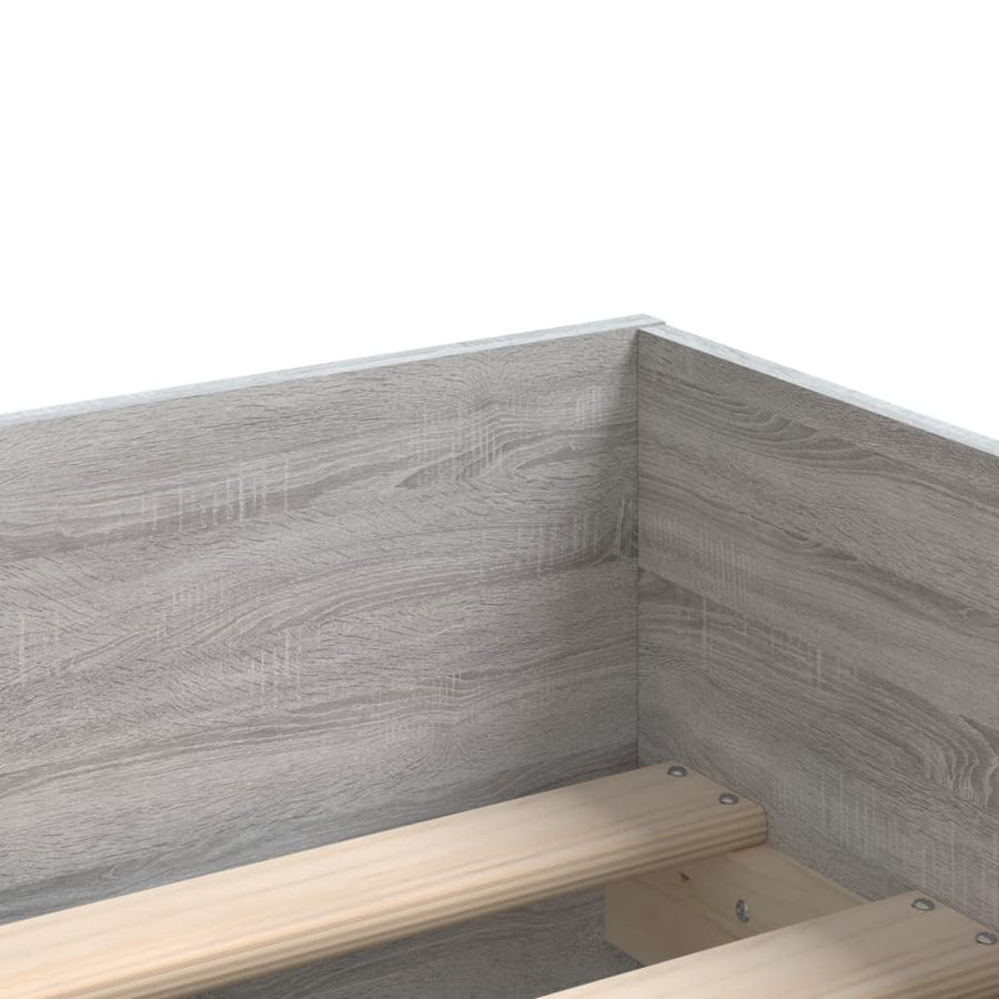 Bedframe Met Lades Eikenkleurig Grijs sonoma 90 x 190 cm