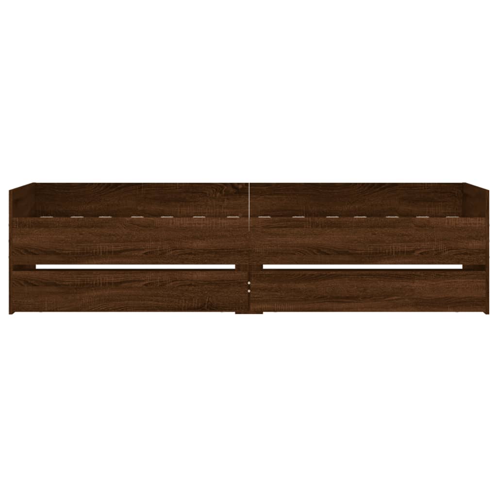 Bedframe Met Lades Ig 90 x 190 cm bruin eikenkleur