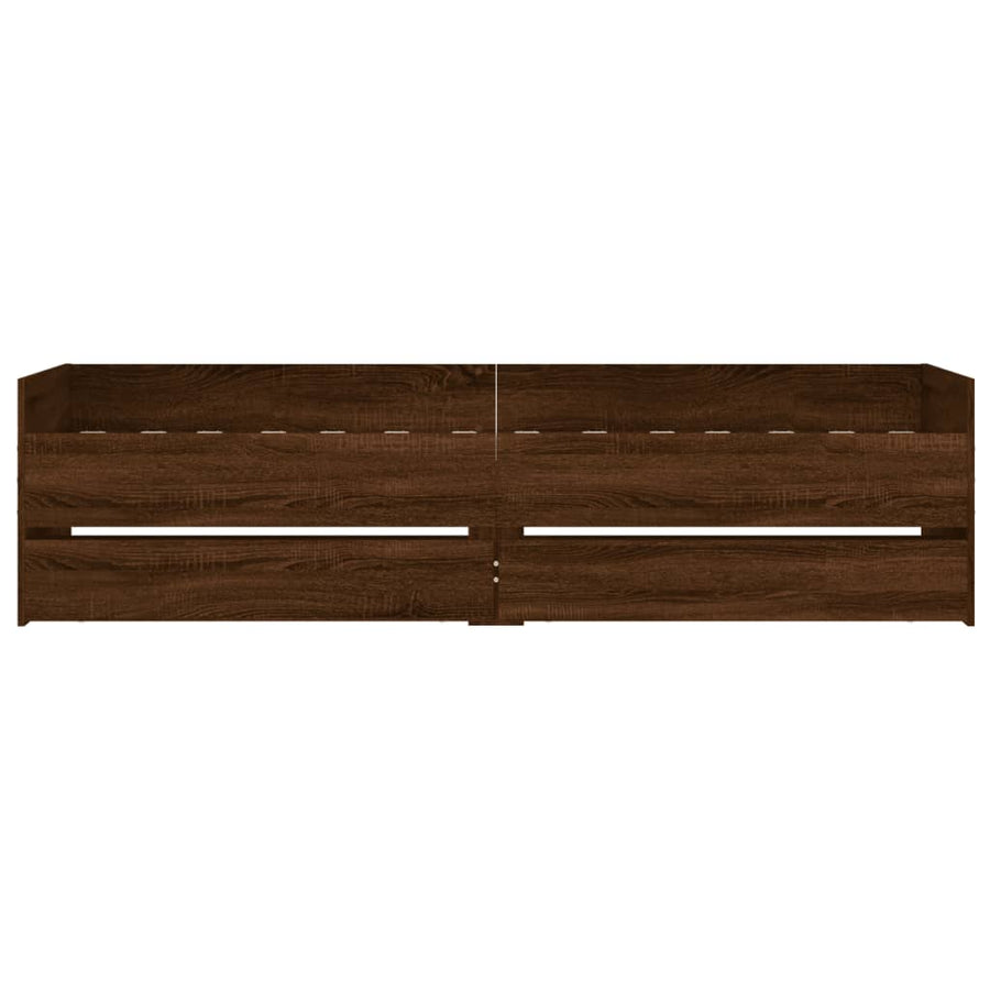 Bedframe Met Lades Ig 90 x 190 cm bruin eikenkleur