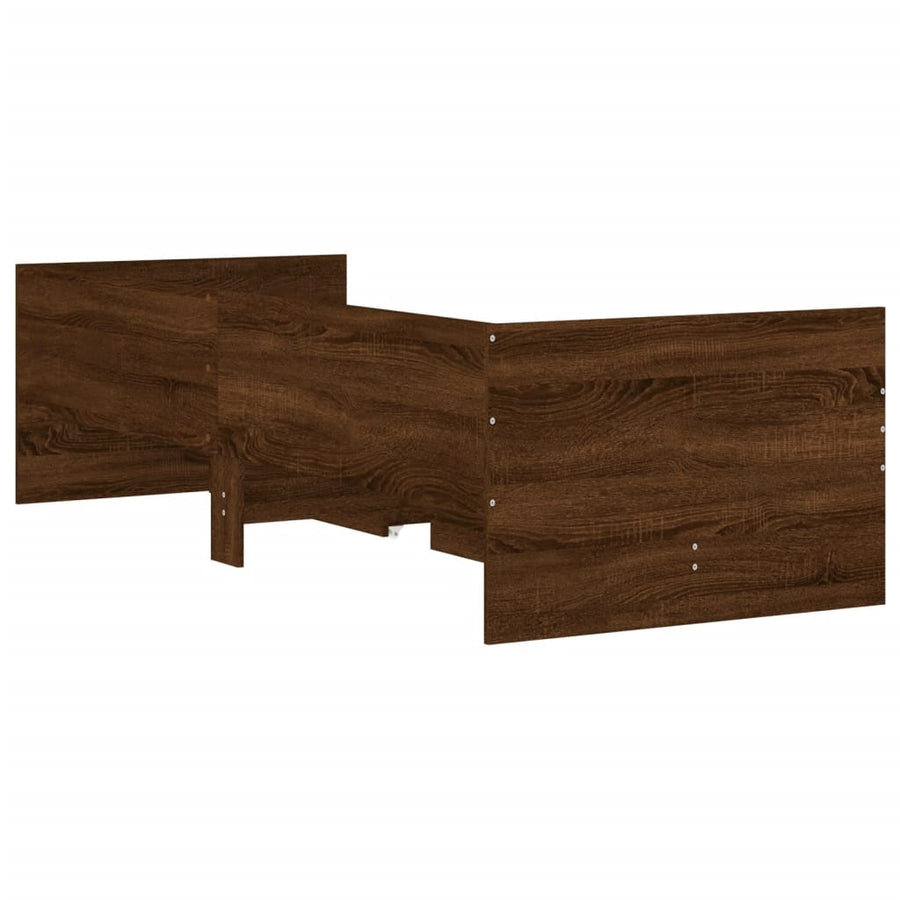 Bedframe Met Lades Ig 90 x 190 cm bruin eikenkleur