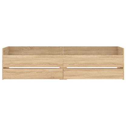 Bedframe sonoma eikenkleurig 75x190 cm Small Single 75 x 190 cm Sonoma eiken