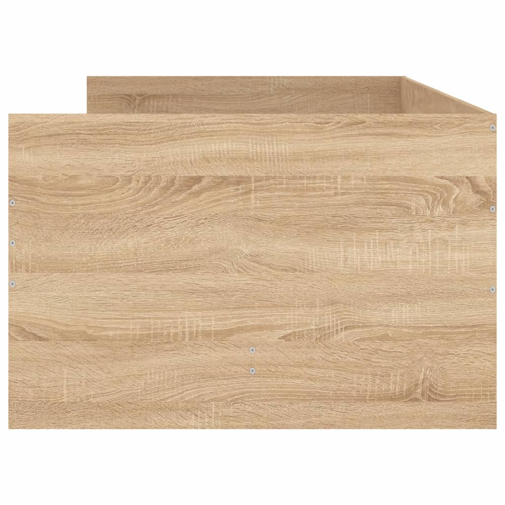Bedframe sonoma eikenkleurig 75x190 cm Small Single 75 x 190 cm Sonoma eiken