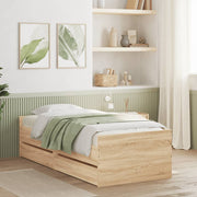 Bedframe 75x190 cm sonoma eiken met lades