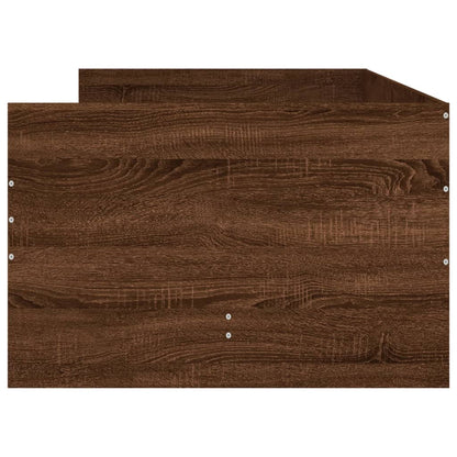 Bedframe met lades bruin eikenkleurig 75x190 cm Small Single 75 x 190 cm bruin eikenkleur