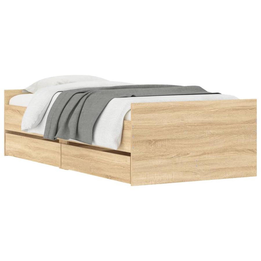 Bedframe Met Lades Kleurig 100 x 200 cm