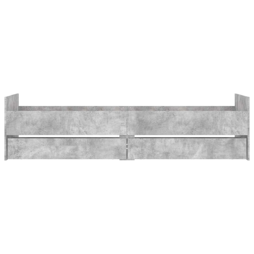 Bedframe met lades betongrijs 100x200 cm 100 x 200 cm Betongrijs