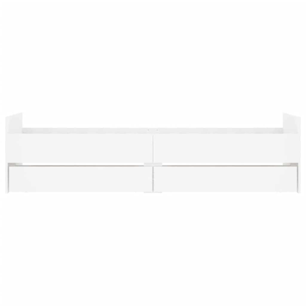 Bedframe met lades wit 90x200 cm 90 x 200 cm Wit
