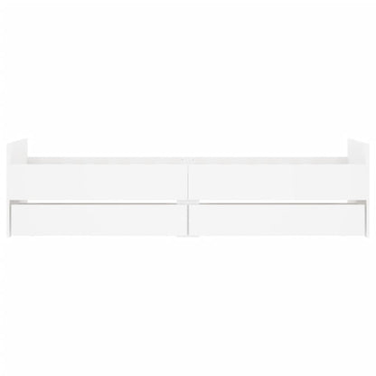 Bedframe met lades wit 90x200 cm 90 x 200 cm Wit