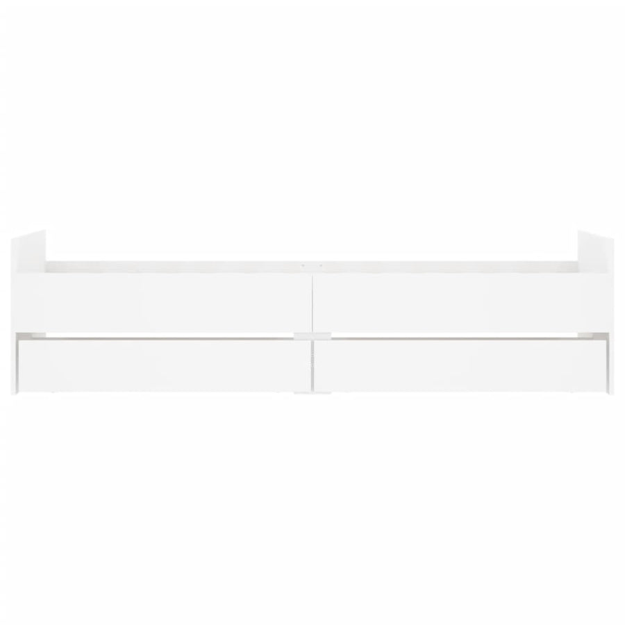 Bedframe met lades wit 90x200 cm 90 x 200 cm Wit