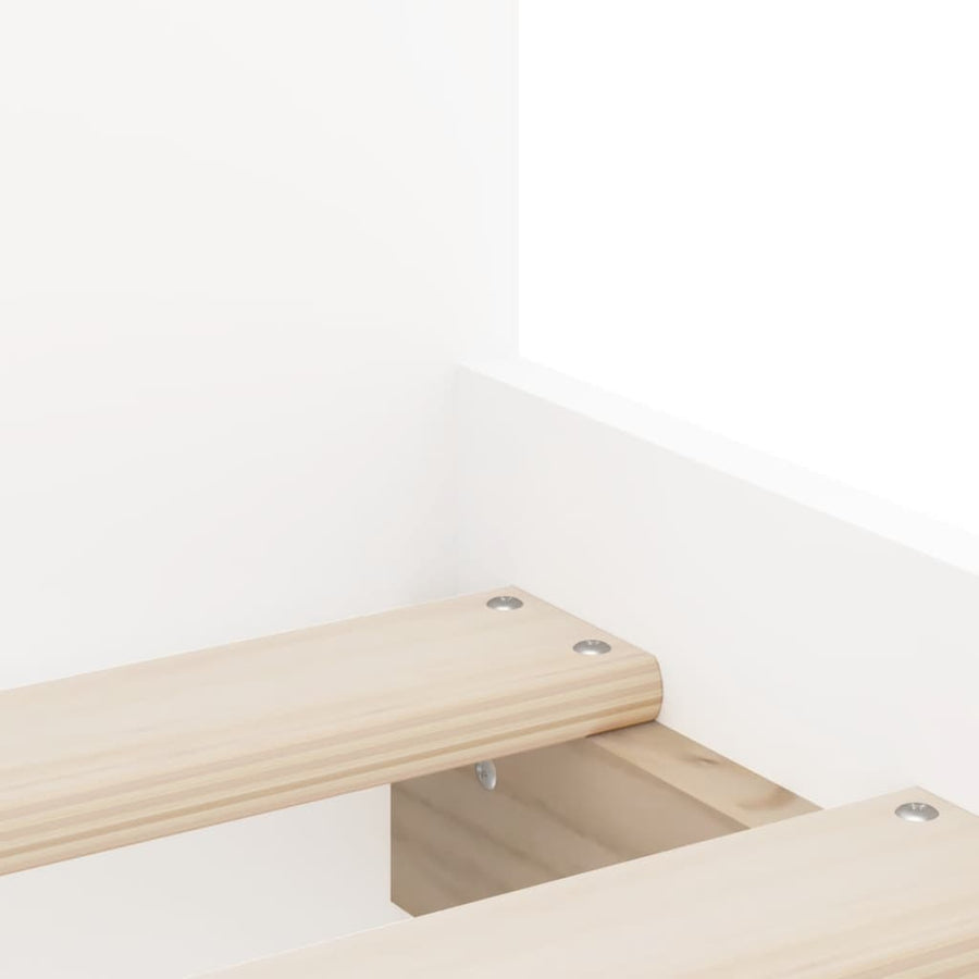 Bedframe met lades wit 90x200 cm 90 x 200 cm Wit
