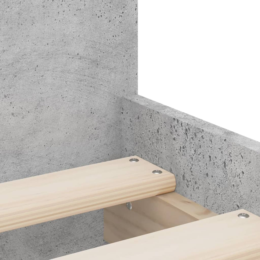 Bedframe met lades betongrijs 90x200 cm 90 x 200 cm Betongrijs
