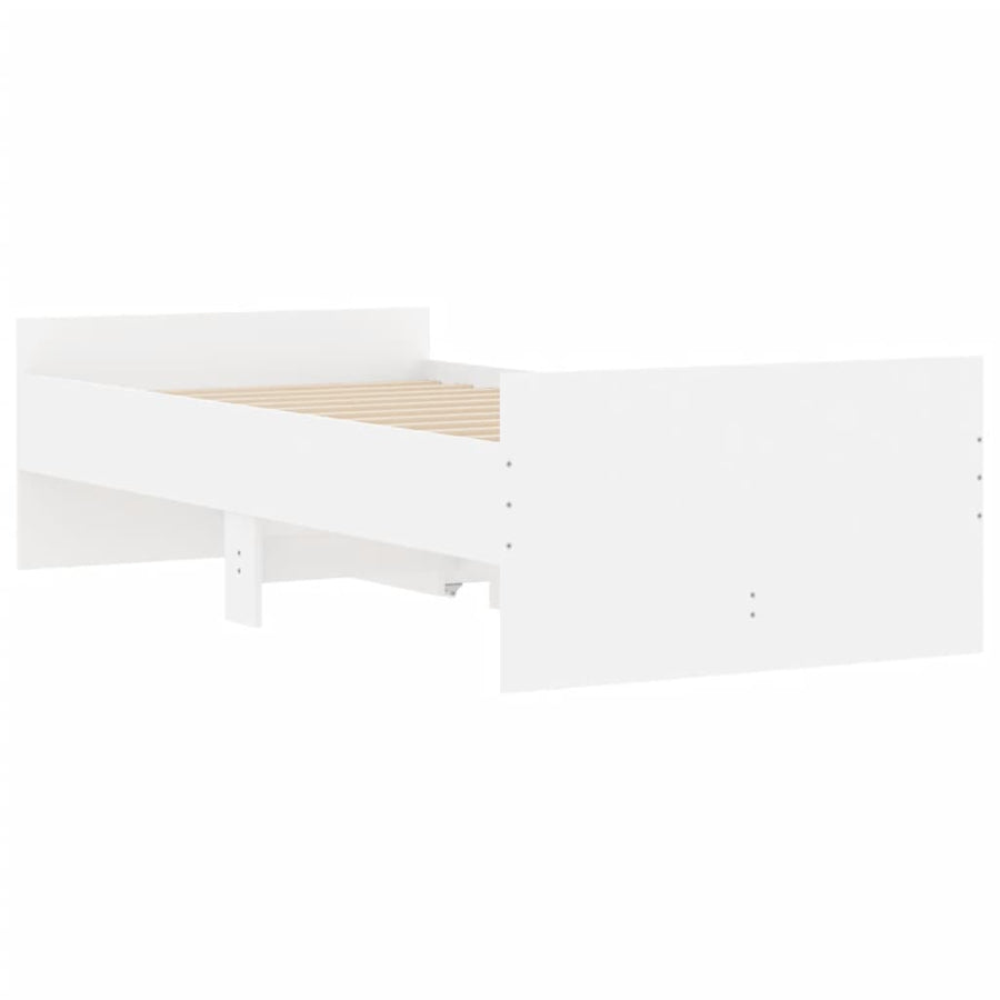 Bedframe met lades wit 90x190 cm 90 x 190 cm Wit