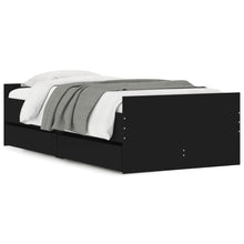 Bedframe met lades zwart 90x190 cm 90 x 190 cm Zwart